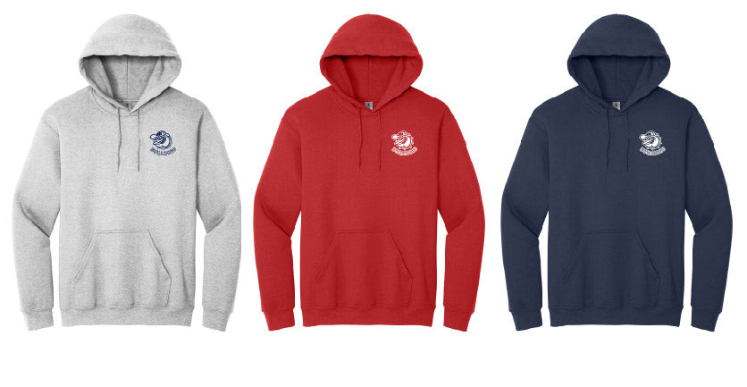Stocked and back ordered: Cotton Hoodie WITHOUT Personalization (Grey - middle school only)