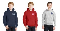 Cotton Hoodie WITH Personalization (Navy and Red)