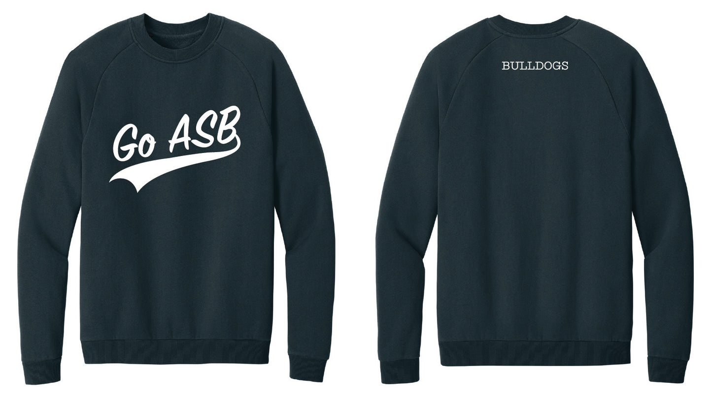 NEW for Fall 2026! Go ASB! District® Perfect Tri® Fleece Crewneck | GREY + NAVY