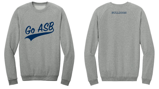 NEW for Fall 2026! Go ASB! District® Perfect Tri® Fleece Crewneck | GREY + NAVY